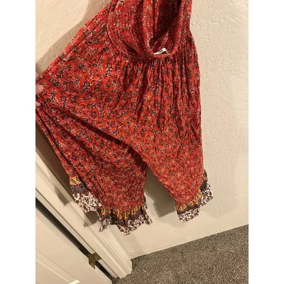 Y Sivana Maylene Boho Ruffle Paisley Halter Hippie Flare Leg Jumpsuit Romper - Picture 10 of 12